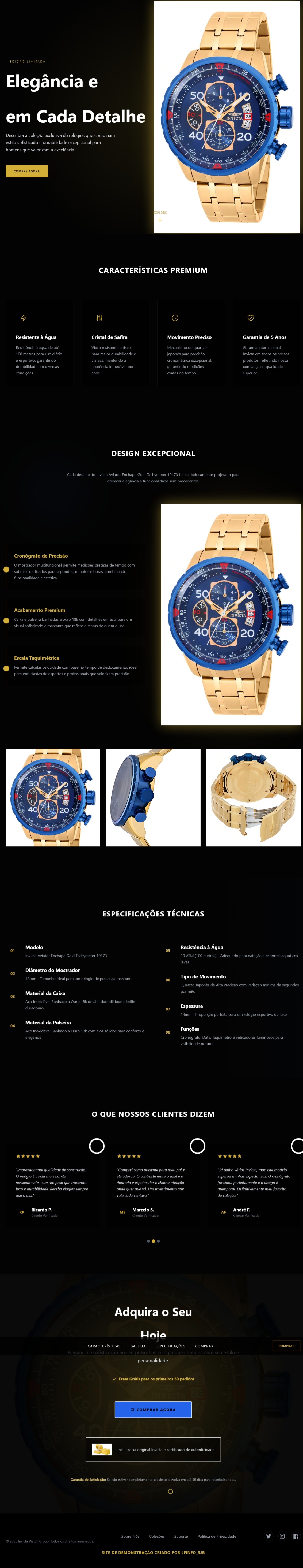 E-commerce de Relógios Premium